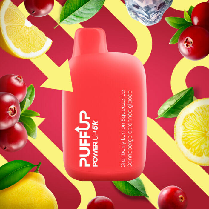 puffup 5k disposable - cranberry lemon squeeze iced