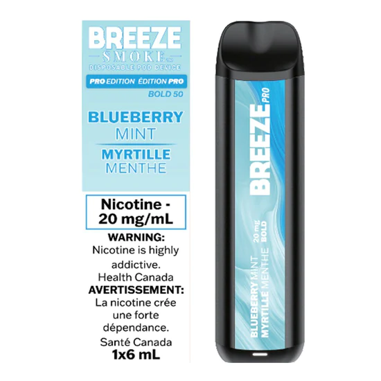 breeze pro edition 2000 puffs - blueberry mint