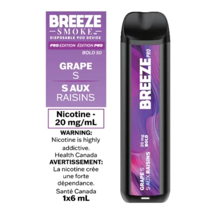 BREEZE Pro Edition 2000 Puffs - Grape S