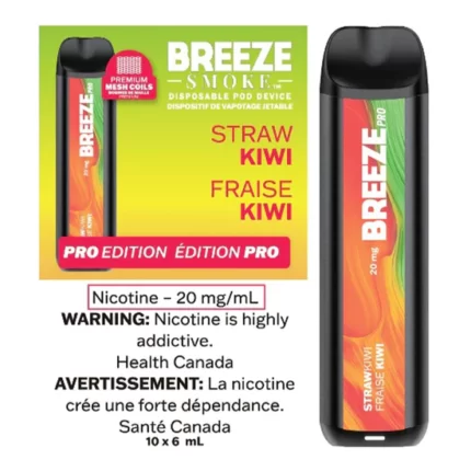 BREEZE Pro Edition 2000 Puffs - Straw Kiwi