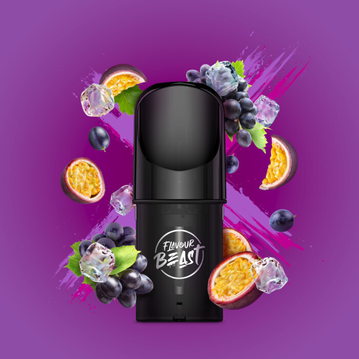 flavour beast pod pack - groovy grape passionfruit