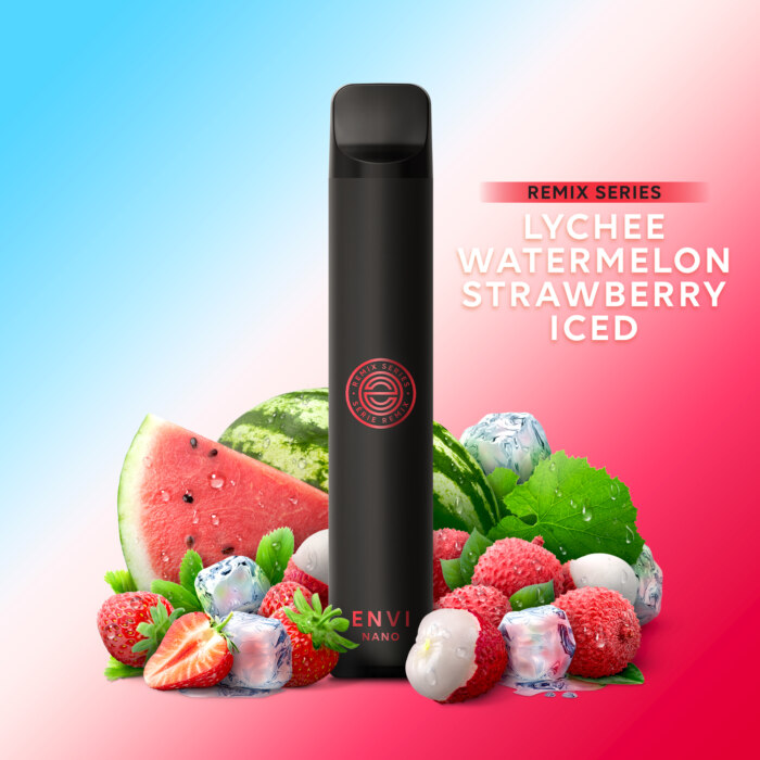 envi nano 800 puffs - lychee watermelon strawberry iced