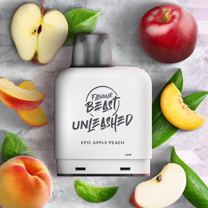 level x flavour beast unleashed pod 7000 puffs - epic apple peach