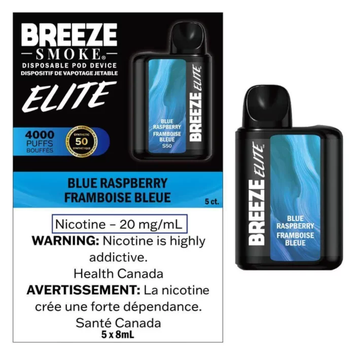 breeze elite 4000 puffs - blue raspberry