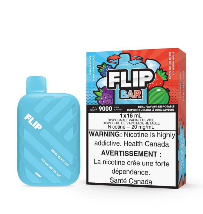 flip bar 9000 puffs - berry blast ice & straw melon ice