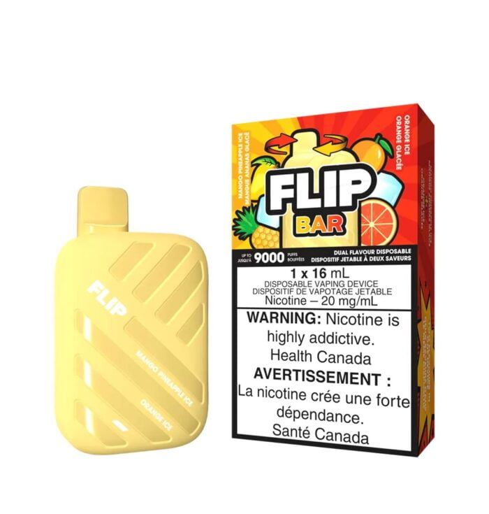 flip bar 9000 puffs - mango pineapple ice & orange ice